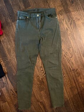 7 For All Mankind Olive Slim Chinos